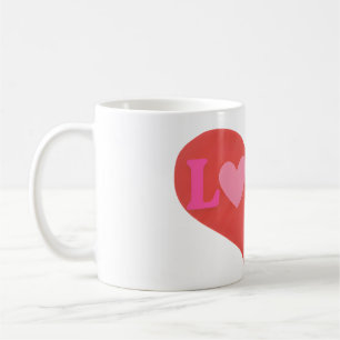  LOVE Heart Cute Typography  Coffee Mug