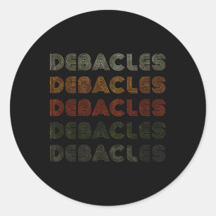Love Heart Debacles Tee Grunge Vintage Style Black Classic Round Sticker