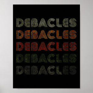 Love Heart Debacles Tee Grunge Vintage Style Black Poster