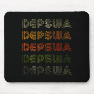 Love Heart Depswa Tee Nge Vintage Style Black Deps Mouse Mat