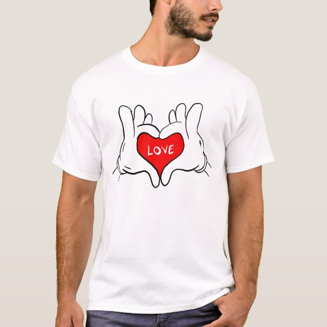 Love Heart Design – Valentine's Day Gift T-Shirt (Front)