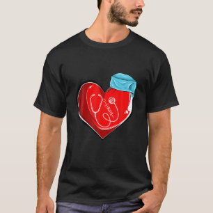Love Heart Doctor Valentines Day Funny Jobs Men Wo T-Shirt