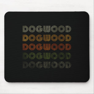 Love Heart Dogwood Tee Grunge Vintage Style Black Mouse Mat
