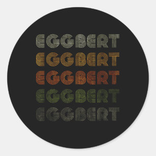 Love Heart Eggbert Tee Grunge Vintage Style Black Classic Round Sticker