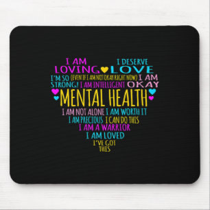 Love Heart Facts Mental Health Awareness Supporter Mouse Mat