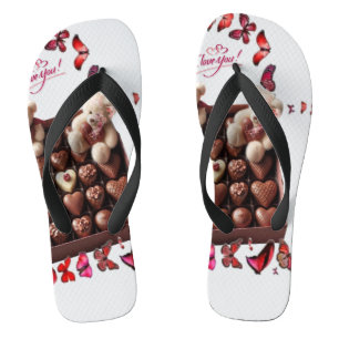 Love Heart Flip Flops