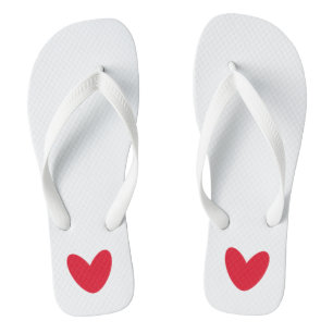 Love Heart Flip Flops Beach Footwear