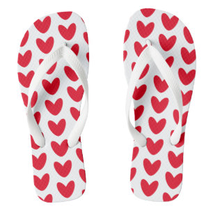 Love Heart Flip Flops Beach Footwear