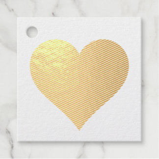 Love - Heart Foil Favour Tags