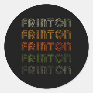 Love Heart Frinton Tee Grunge Vintage Style Black  Classic Round Sticker