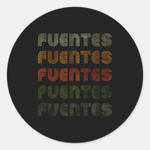 Love Heart Fuentes Tee Nge Vintage Style Black Fue Classic Round Sticker