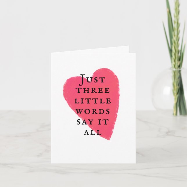 Love Heart Fun Romantic Anniversary Just Because Card (Front)