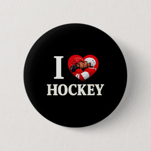 Love Heart Gay Hockey Unhinged Gay Pride Parade 6 Cm Round Badge
