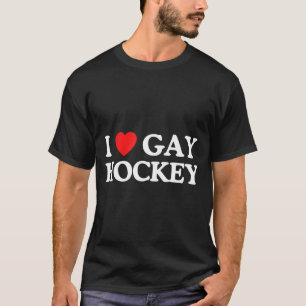 Love heart gay hockey unhinged gay pride parade ge T-Shirt