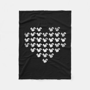 Love heart gift idea animal squirrel performance fleece blanket