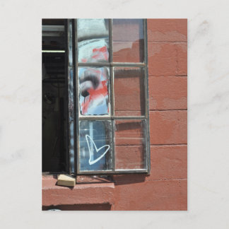 Love heart graffiti postcard