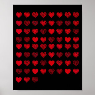 Love Heart Graphic 67 Hearts Pattern 67 Valentines Poster