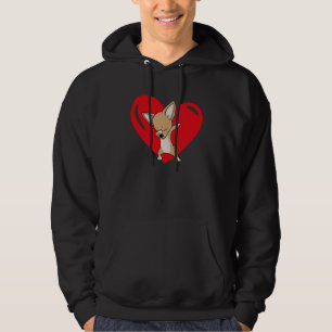 Love Heart Graphic Valentine's Day Chihuahua Boys Hoodie