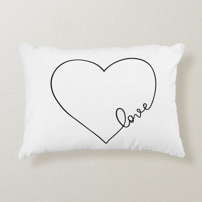 -Love-Heart-HandLettered Decorative Cushion (Front)