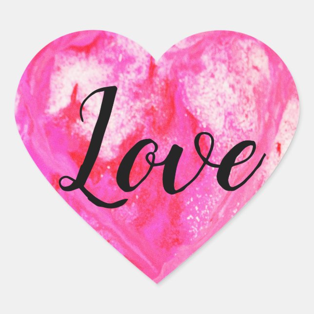 Love Heart Heart Sticker (Front)
