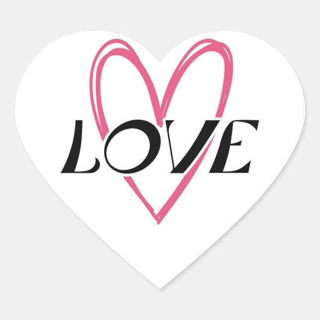 Love Heart Heart Sticker (Front)