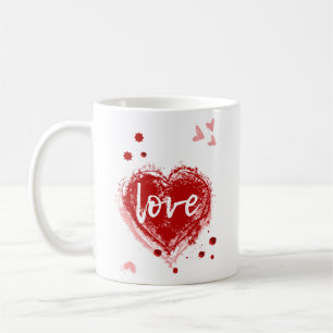 Love Heart In Red Valentine's Day Coffee Mug