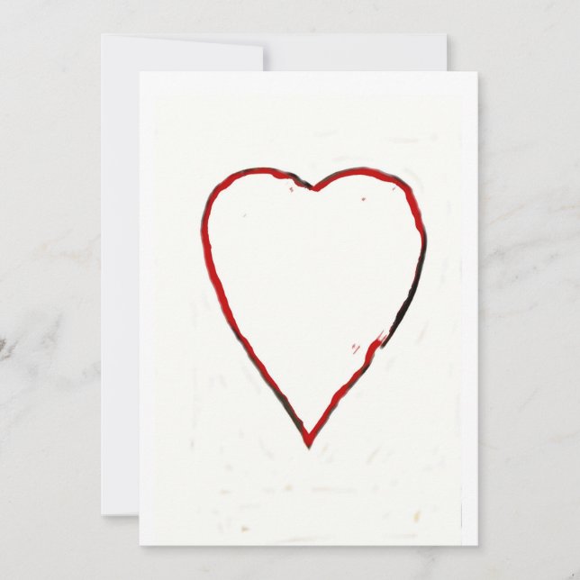 Love Heart Invitation / Announcement (Front)