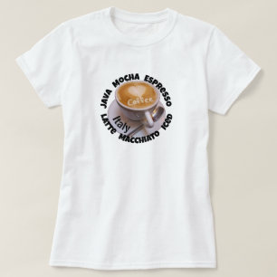 Love Heart Italy Cappuccino Coffee Cup Mug T-shirt