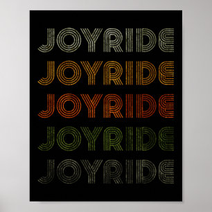 Love Heart Joyride Tee Grunge Vintage Style Black  Poster
