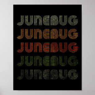 Love Heart Junebug Tee Grunge Vintage Style Black Poster