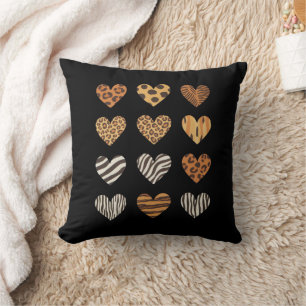 Love Heart Leopard Cute Valentine's Day  Cushion