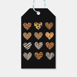 Love Heart Leopard Cute Valentine's Day Gift Tags