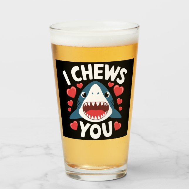 Love Heart Leopard Cute Valentine's Day  Glass (Front Filled)