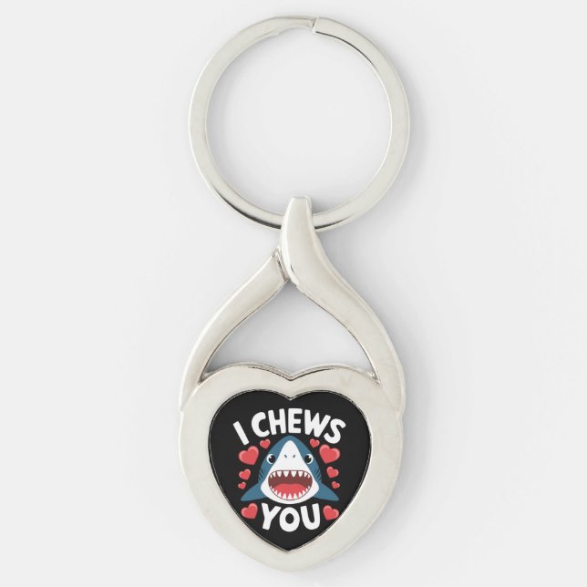 Love Heart Leopard Cute Valentine's Day  Key Ring (Front)