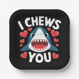 Love Heart Leopard Cute Valentine's Day  Paper Plate