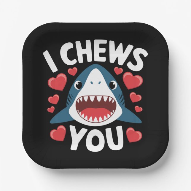 Love Heart Leopard Cute Valentine's Day  Paper Plate (Front)