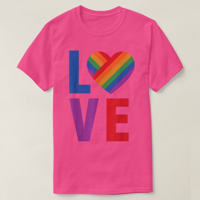 Love Heart  LGBT Pride  T-Shirt (Design Front)