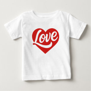 Love Heart Logo – Red Romantic Symbol Baby T-Shirt