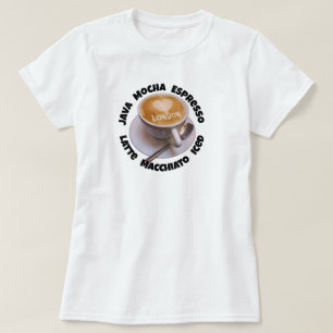 Love Heart London Cappuccino Coffee Cup Mug T-shir T-Shirt