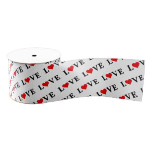 LOVE Heart Loving Grosgrain Ribbon