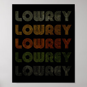 Love Heart Lowrey Tee Grunge Vintage Style Black L Poster