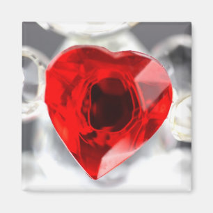 Love heart made of glass magnet