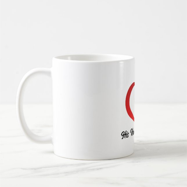 Love Heart Monogram Custom Names 2 Coffee Mug (Left)