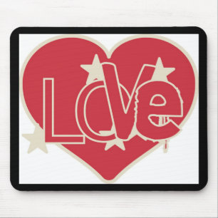LOVE HEART MOUSE MAT
