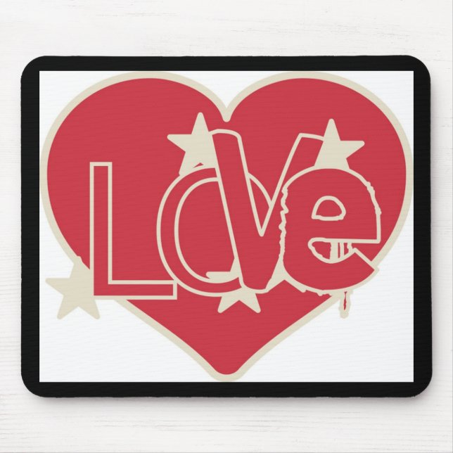 LOVE HEART MOUSE MAT (Front)