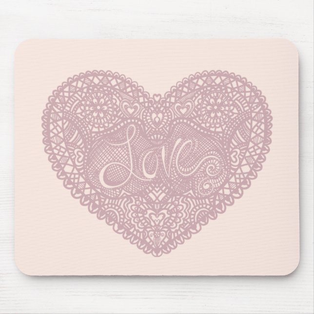Love Heart Mouse Mat (Front)