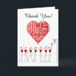Love Heart Netball Coach Thank You Card<br><div class="desc">Netball thank you greeting card template with love heart and stick figures. Custom personalized cards for netball coach,  player or fan.</div>