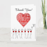Love Heart Netball Coach Thank You