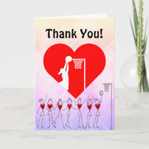Love Heart Netball Thank You