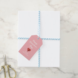 Love Heart on Pink: Valentine Gift Tag